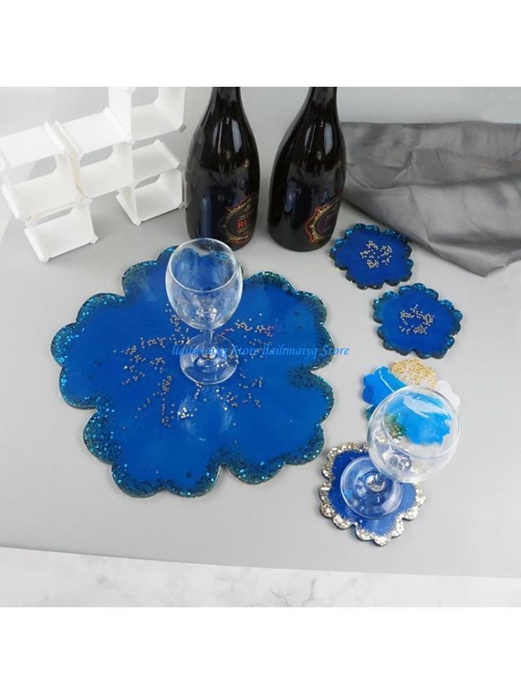 Resin Art Geode - 573B 5Pieces Large Flower Resin Molds
