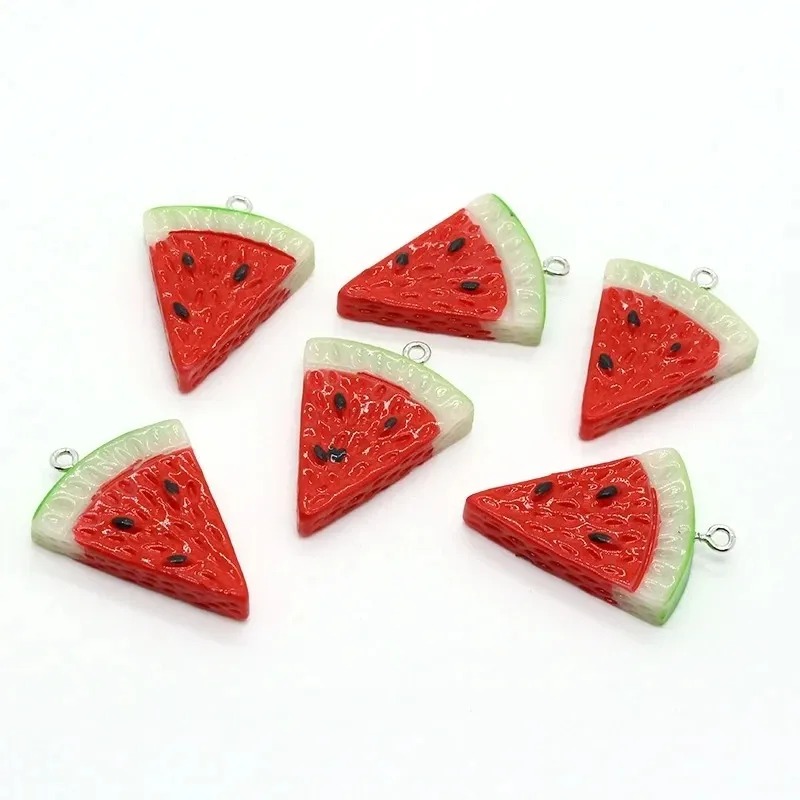 Resin Art Engagement - 10Pcs Double Sided Triangle Watermelon Resin