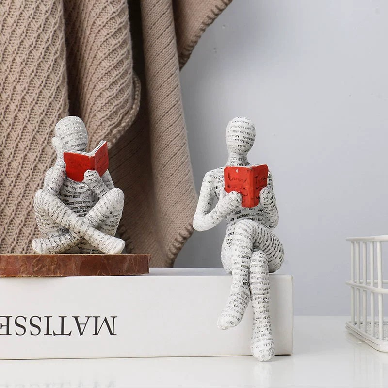 Resin Art Gift For Anniversary - 1pc Creative Reading Paper Pulp Women