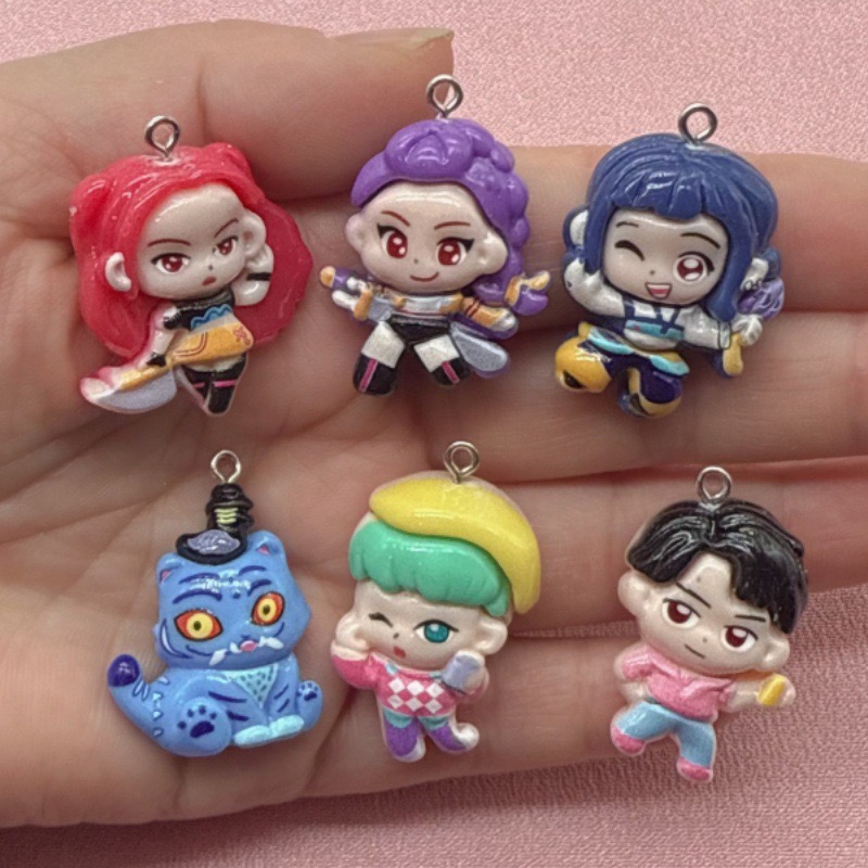 Resin Art Engagement - 10pcs resin cartoon pendant, DIY jewelry
