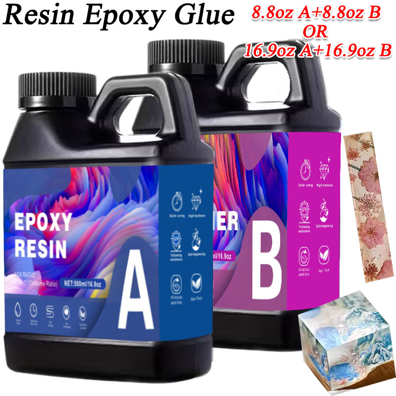 Resin Art Uv - 17.6oz/33.8oz AB Resin Epoxy Glue UV