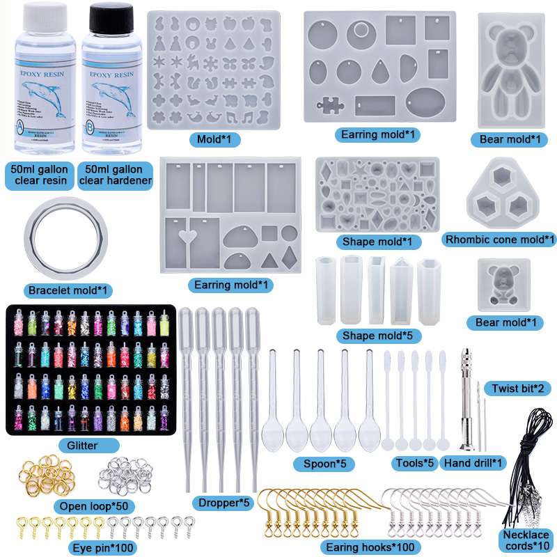 Resin Art All - Epoxy Resin Silicone Molds Starter Kit