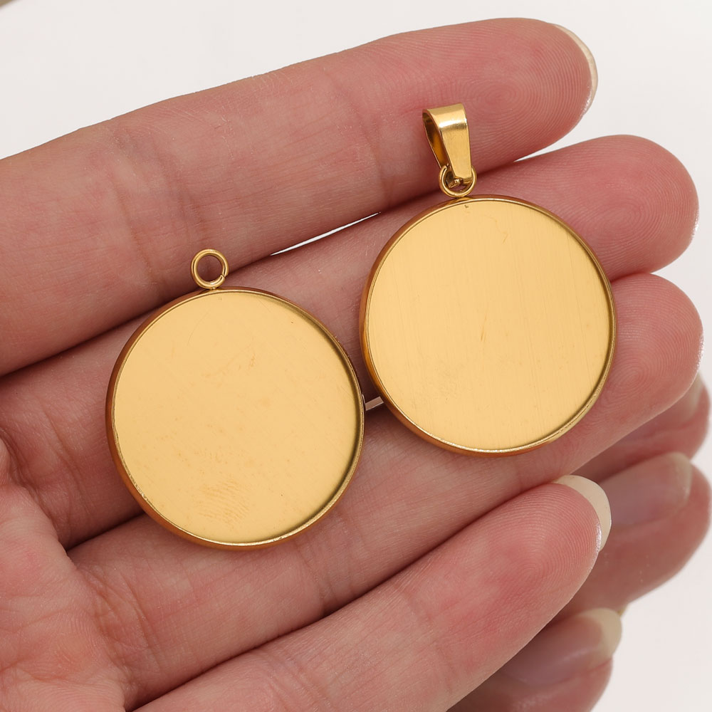 Resin Art Engagement - 10pcs Stainless Steel Gold Pendants Resin