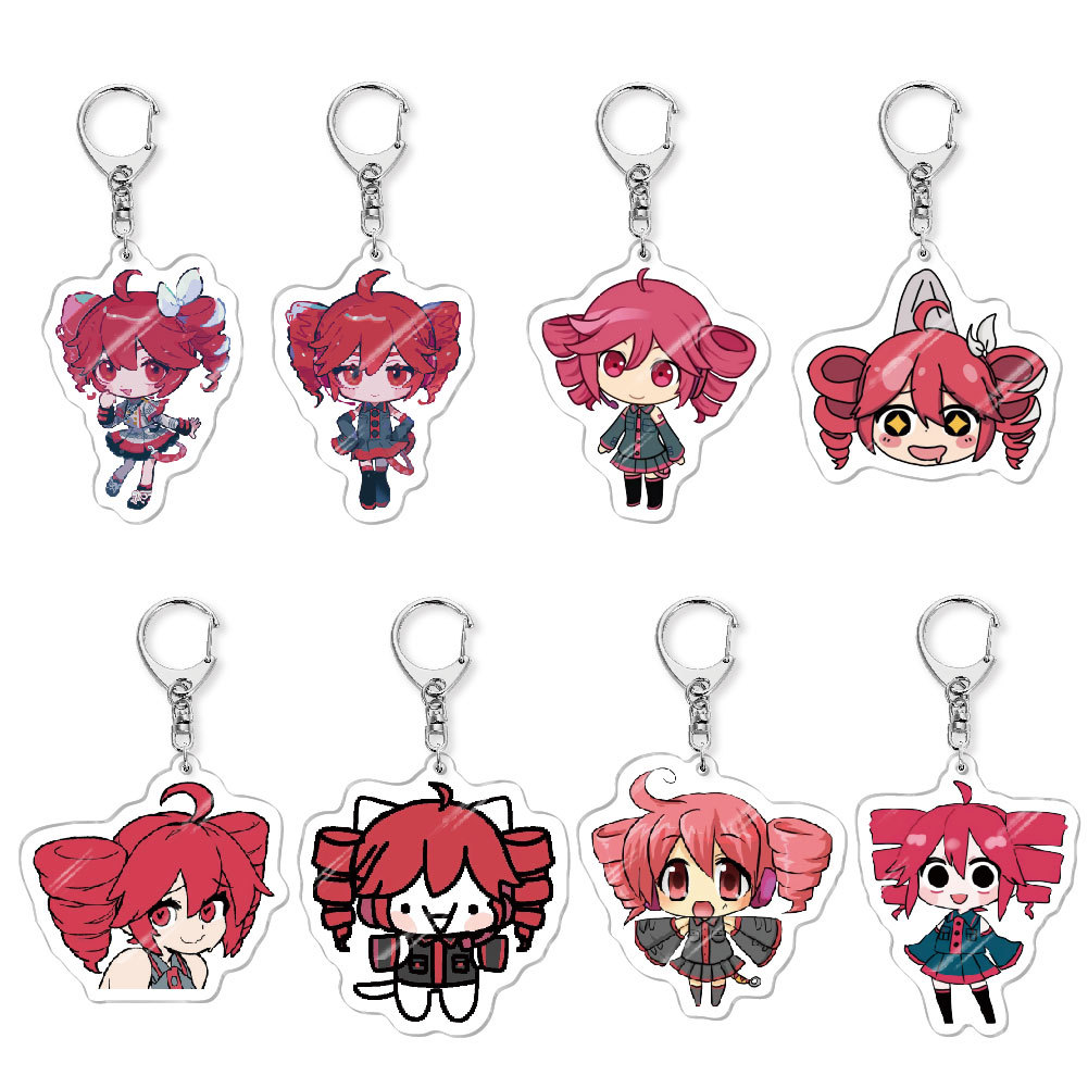 Resin Art Keychain - Kasane Teto‌ Plush Anime Keychain Students