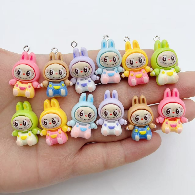 Resin Art Engagement - 10Pcs Kawaii Rabbit Strawberry House Resin