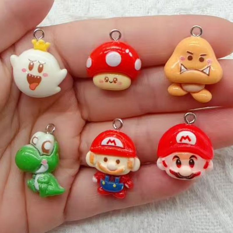 Resin Art Engagement - 10pcs resin cartoon pendant, DIY jewelry