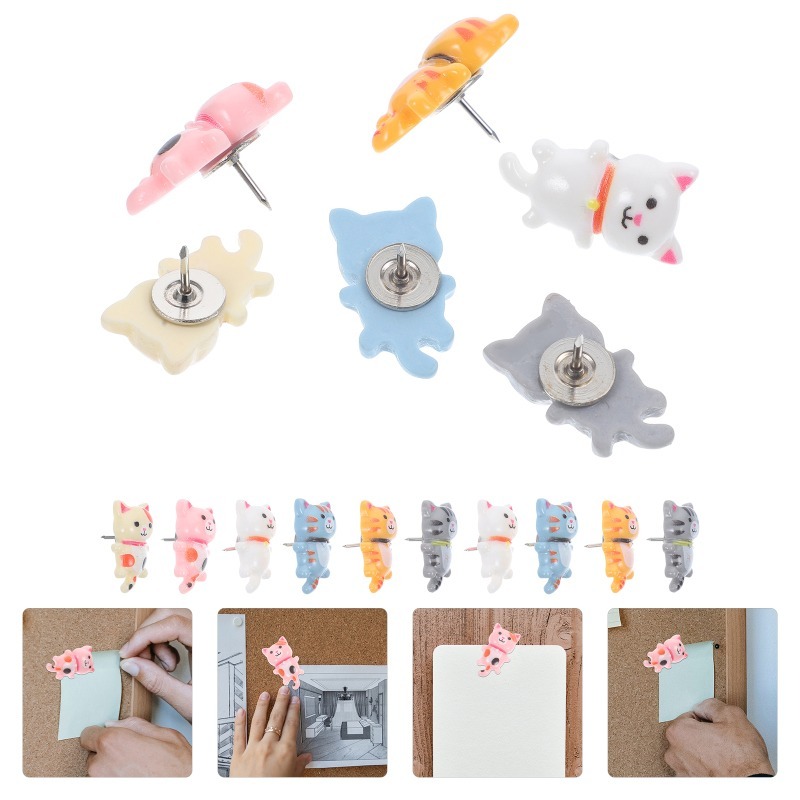 20Pcs Cute Resin Cat Push Pins - Resin Art On Wall review and price