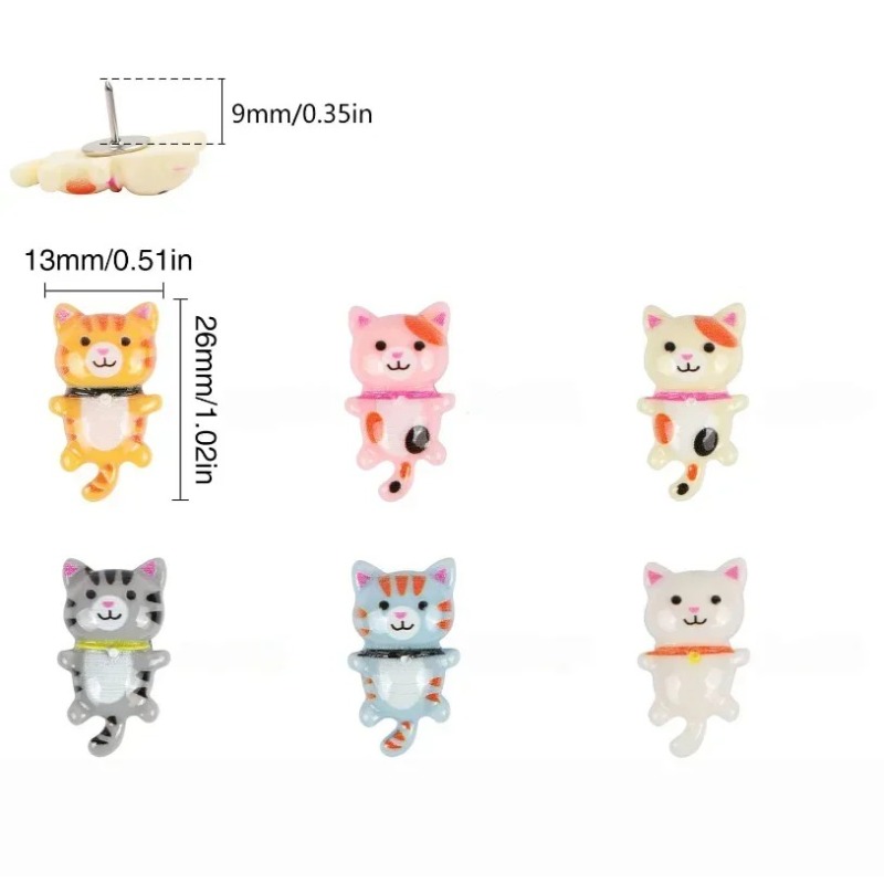 20Pcs Cute Resin Cat Push Pins - Resin Art On Wall review and price