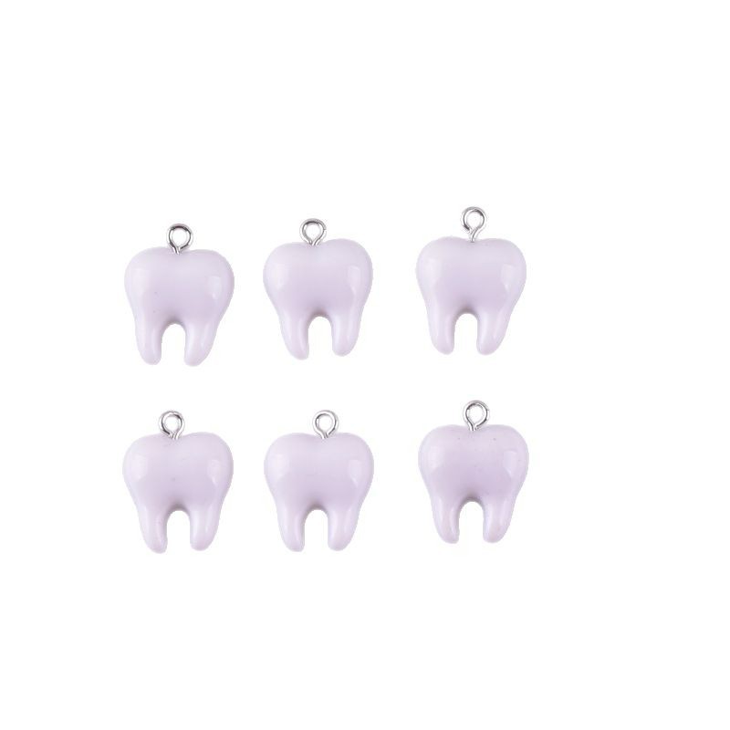 10pcs Cute White Teeth Resin P - Resin Art Engagement review and price