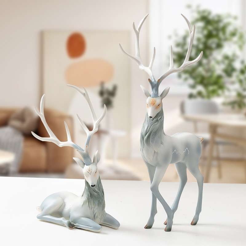 Light Luxury Elk Resin Crafts  - Resin Art Gift For Anniversary review and price