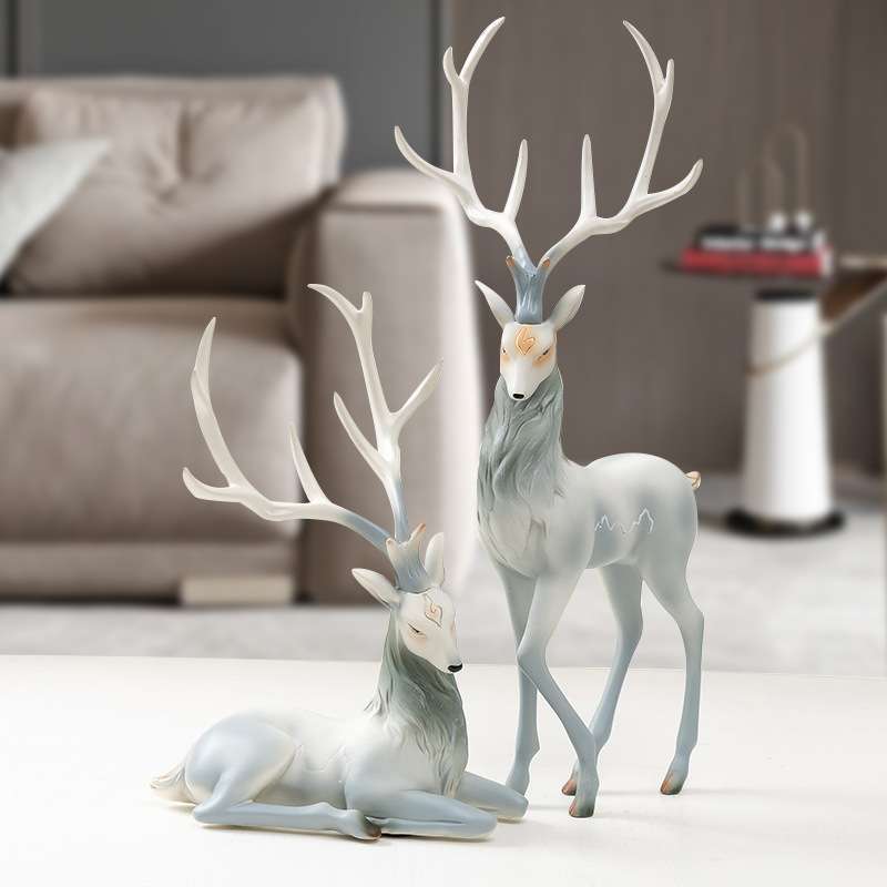 Light Luxury Elk Resin Crafts  - Resin Art Gift For Anniversary review and price