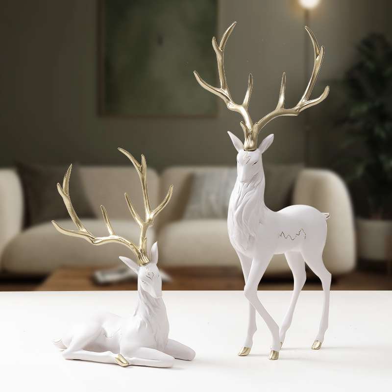 Light Luxury Elk Resin Crafts  - Resin Art Gift For Anniversary review and price