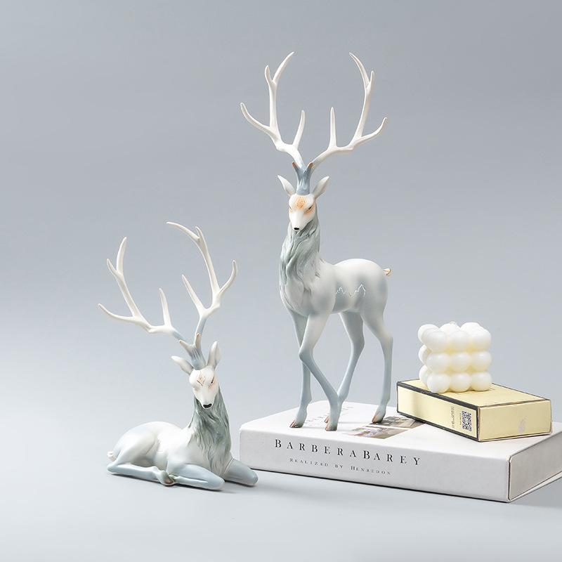 Light Luxury Elk Resin Crafts  - Resin Art Gift For Anniversary review and price