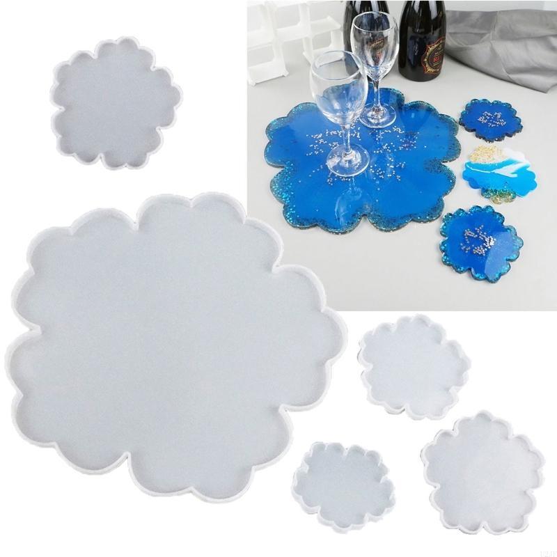 5Pieces Large Flower Resin Mol - Resin Art Geode review and price