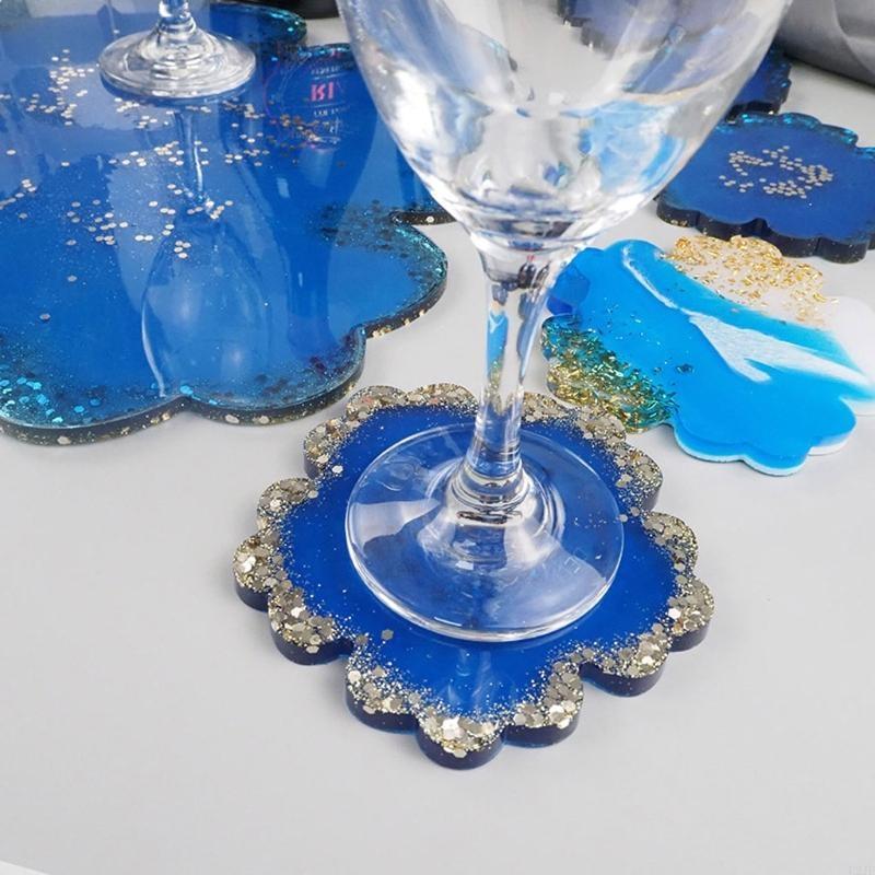 5Pieces Large Flower Resin Mol - Resin Art Geode review and price