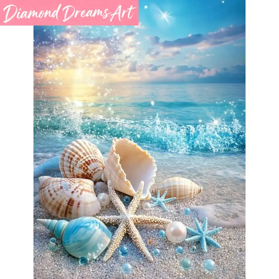 Frameless, Beach Shell Diamond - Resin Art Beach review and price