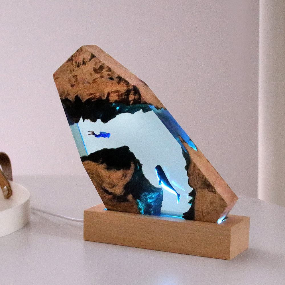 New Underwater Cave Whale Dive - Resin Art Gift For Anniversary review and price
