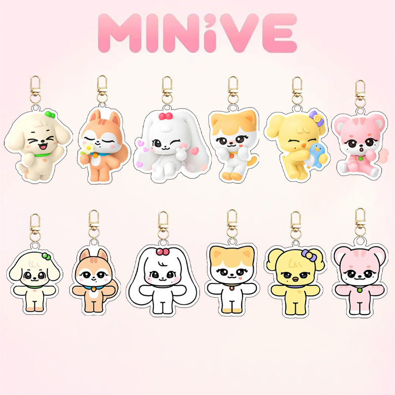 Ive Minivek Kpop Group Idol Ac - Resin Art Keychain review and price