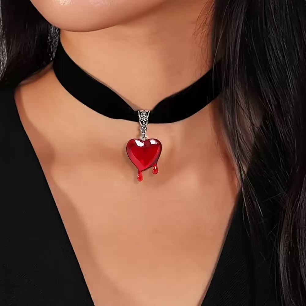 10pcs Drop Blood Heart-shaped  - Resin Art Keychain review and price