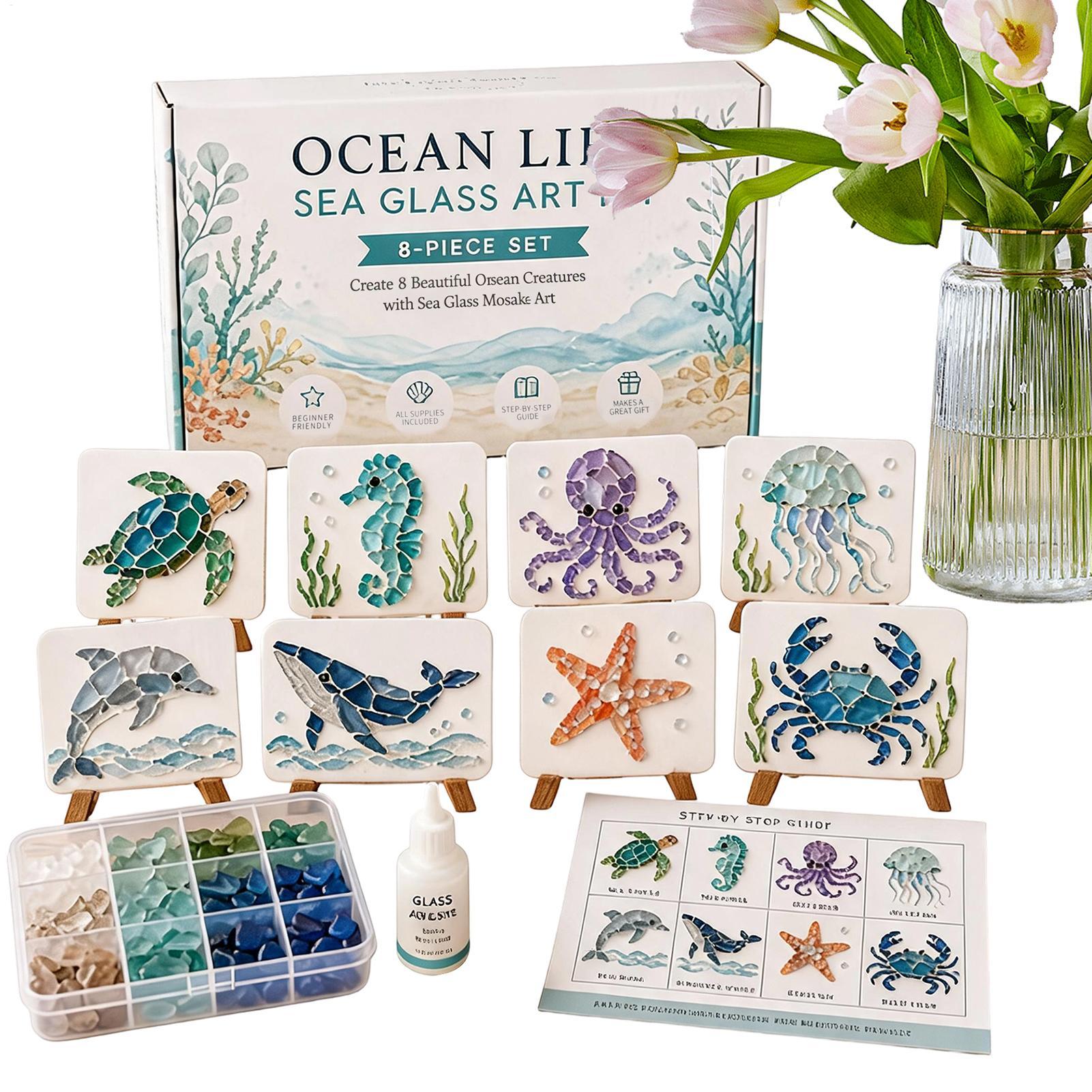 Unfinished DIY Sea Glass Mosai - Resin Art Beach review and price