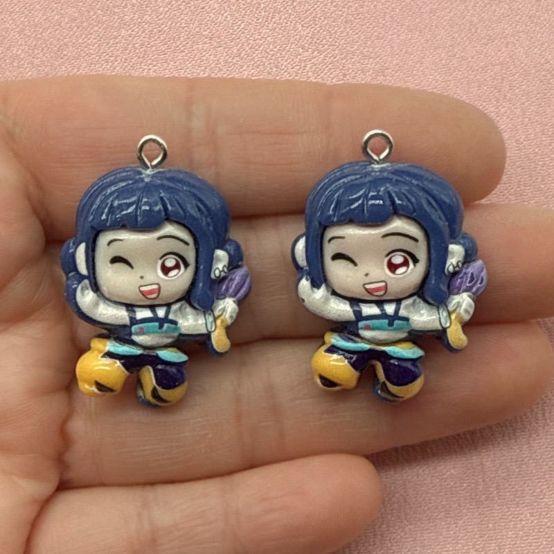 10pcs resin cartoon pendant, D - Resin Art Engagement review and price