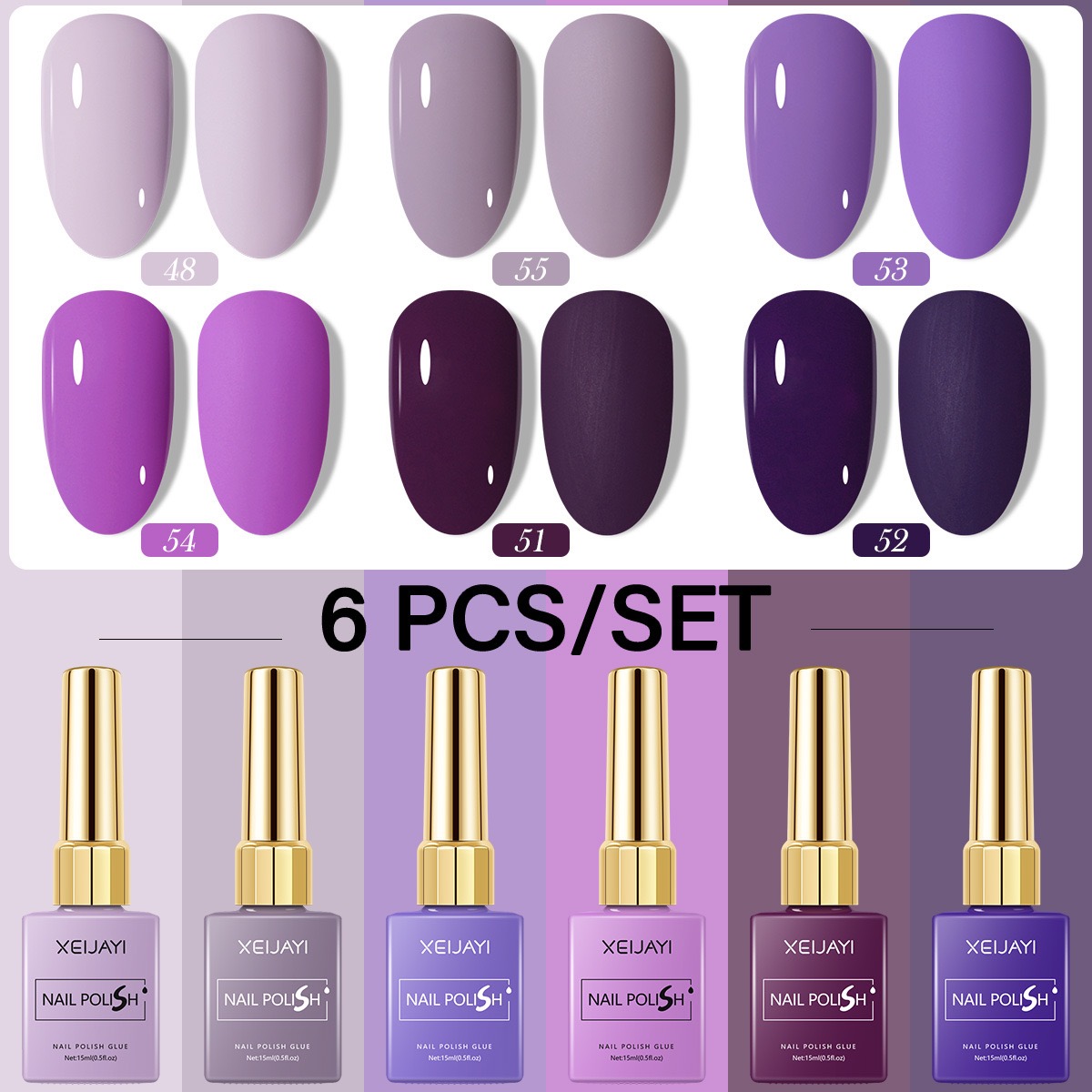 6PCS/SET 15ml Gel Nail Polish  - Resin Art All review and price