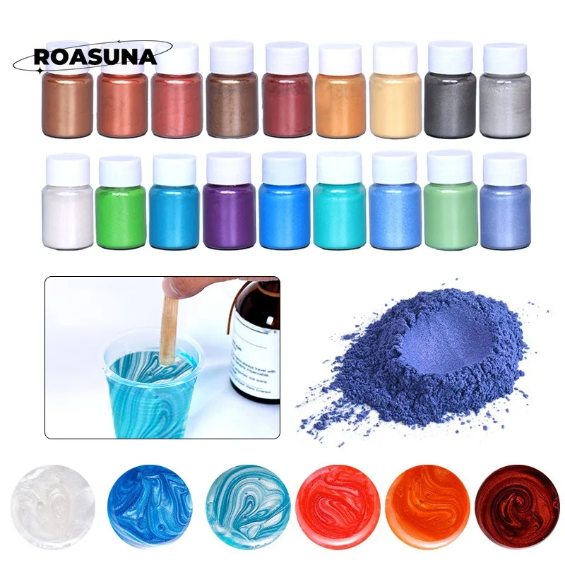 24 Colors Mica Pearl Powder fo - Resin Color Paste review and price