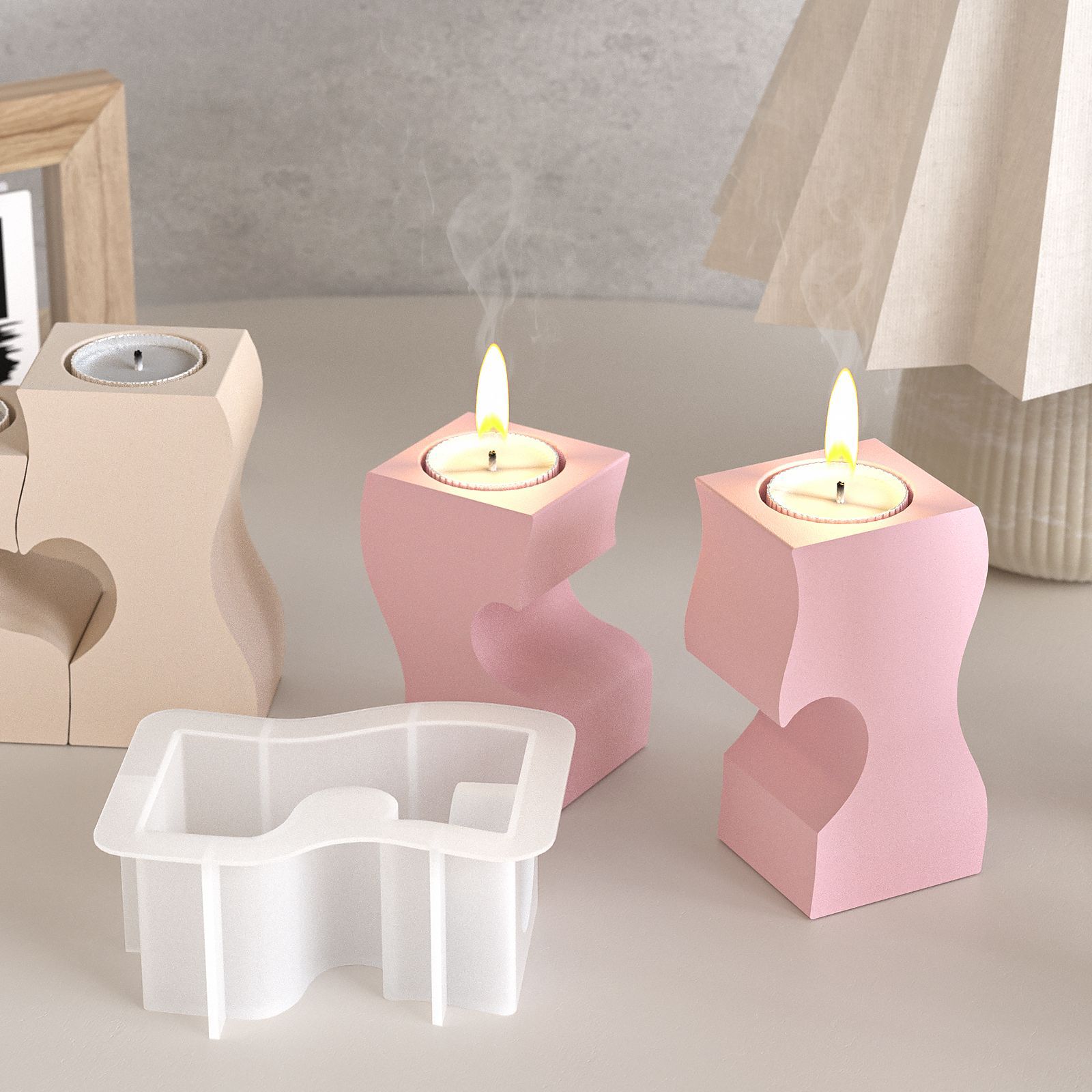 S Heart Candlestick Silicone M - Resin Art Uv review and price