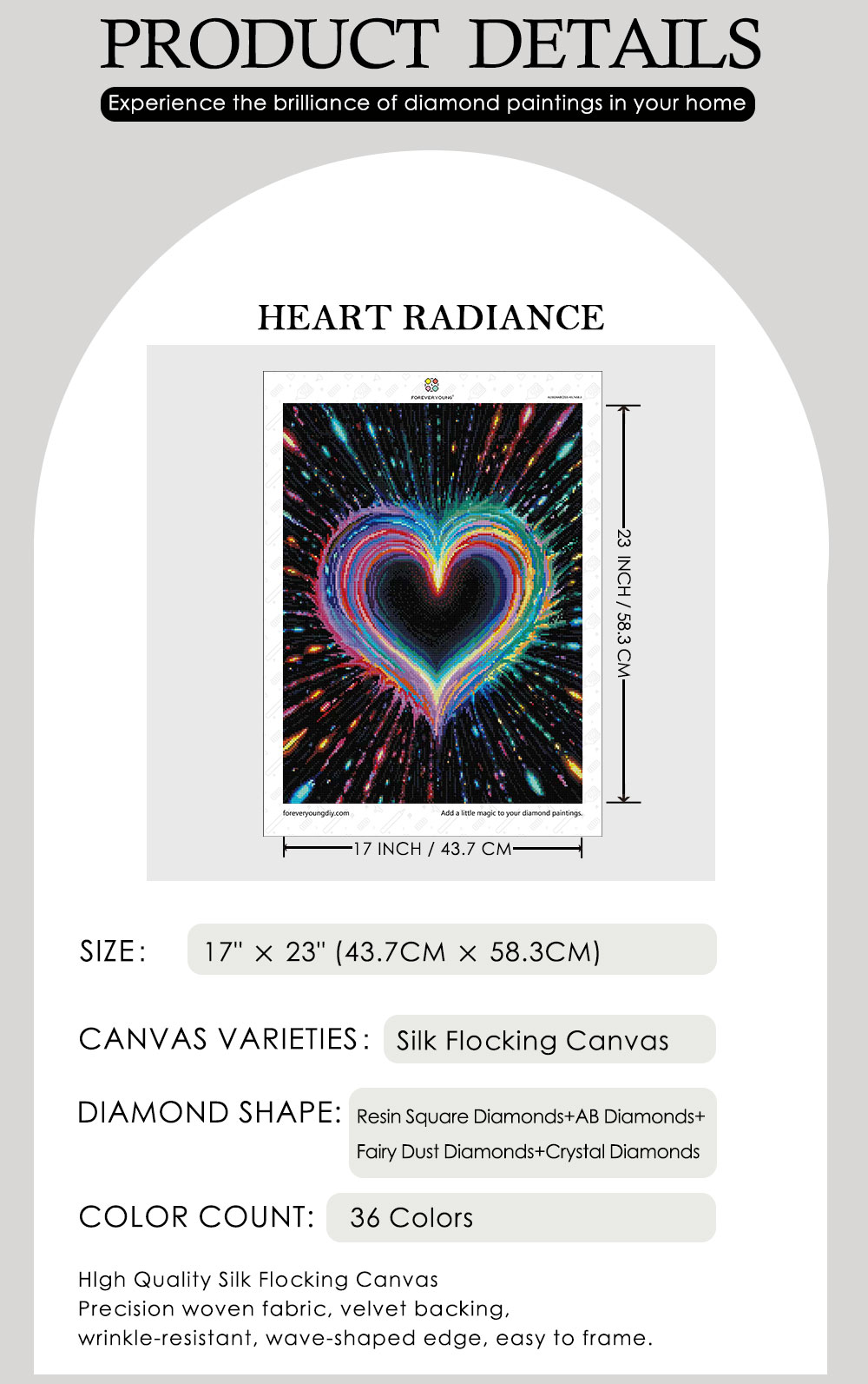 ForeverYoung 43.7×58.3cm Heart - Resin Art On Wall review and price