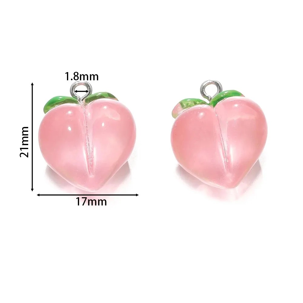 10Pcs Transparent Pink Peach R - Resin Art Keychain review and price