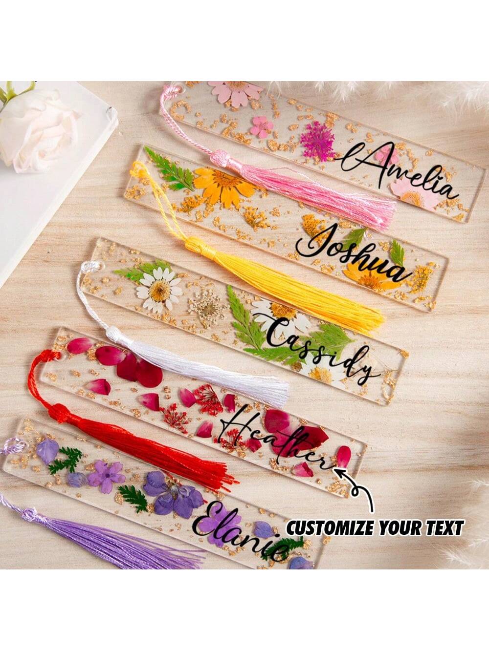 1PC Personalized Pressed Flowe - Resin Art Name review and price