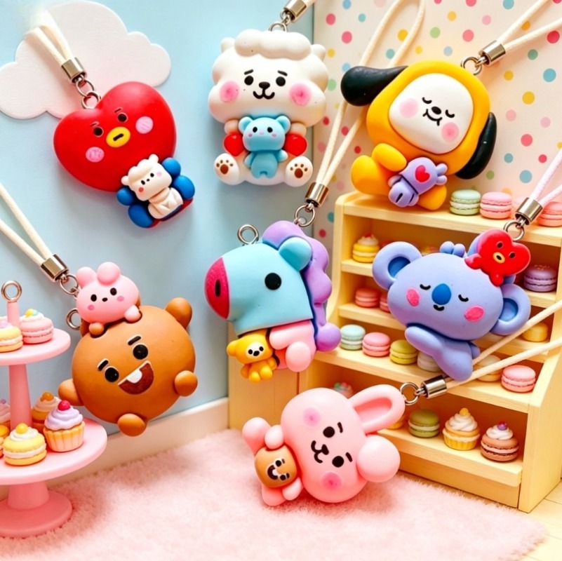 7pcs BT21 Resin Cartoon Charm  - Resin Art Engagement review and price