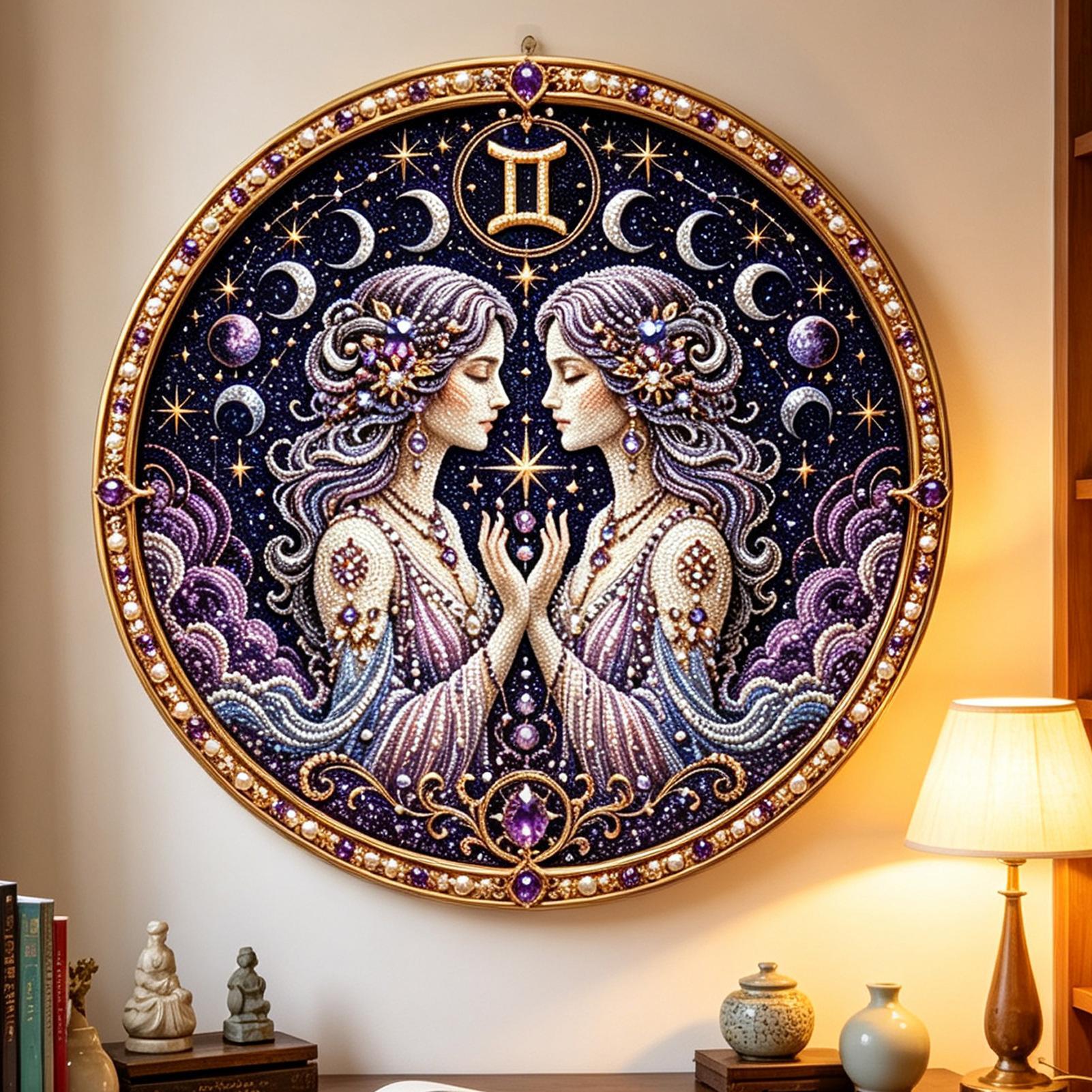 12 Zodiacs Signs Pearl Art Kit - Resin Art On Wall review and price