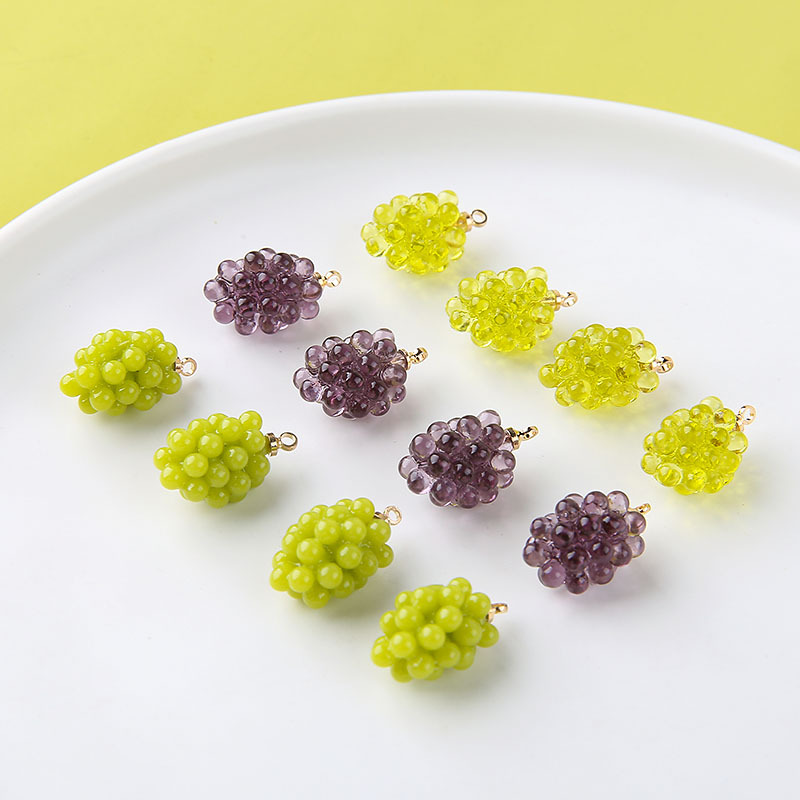 6pcs Cute Little Grapes Resin  - Resin Art Engagement review and price