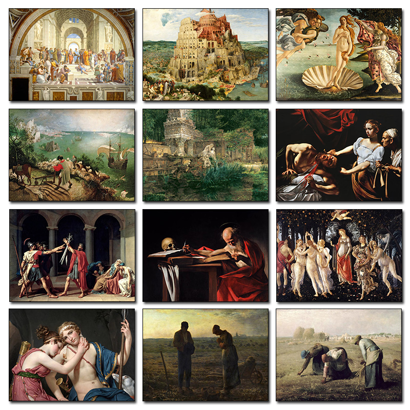 Classic Vintage Famous Paintin - Resin Art On Wall review and price