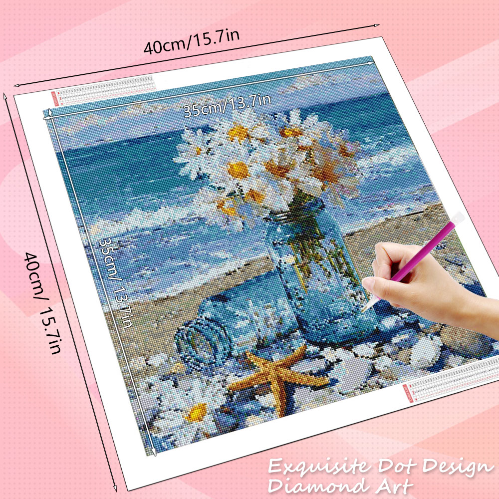 HUACAN Diamond Painting Daisy  - Resin Art Beach review and price