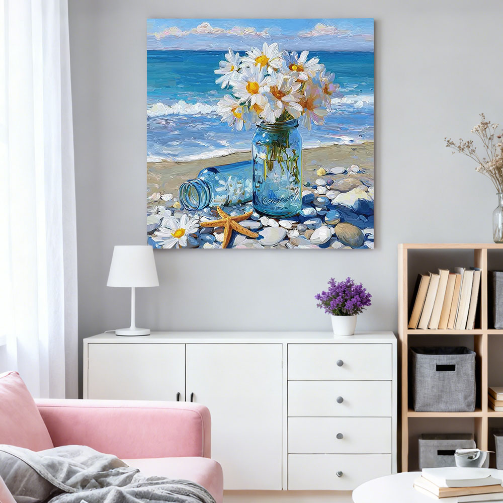 HUACAN Diamond Painting Daisy  - Resin Art Beach review and price
