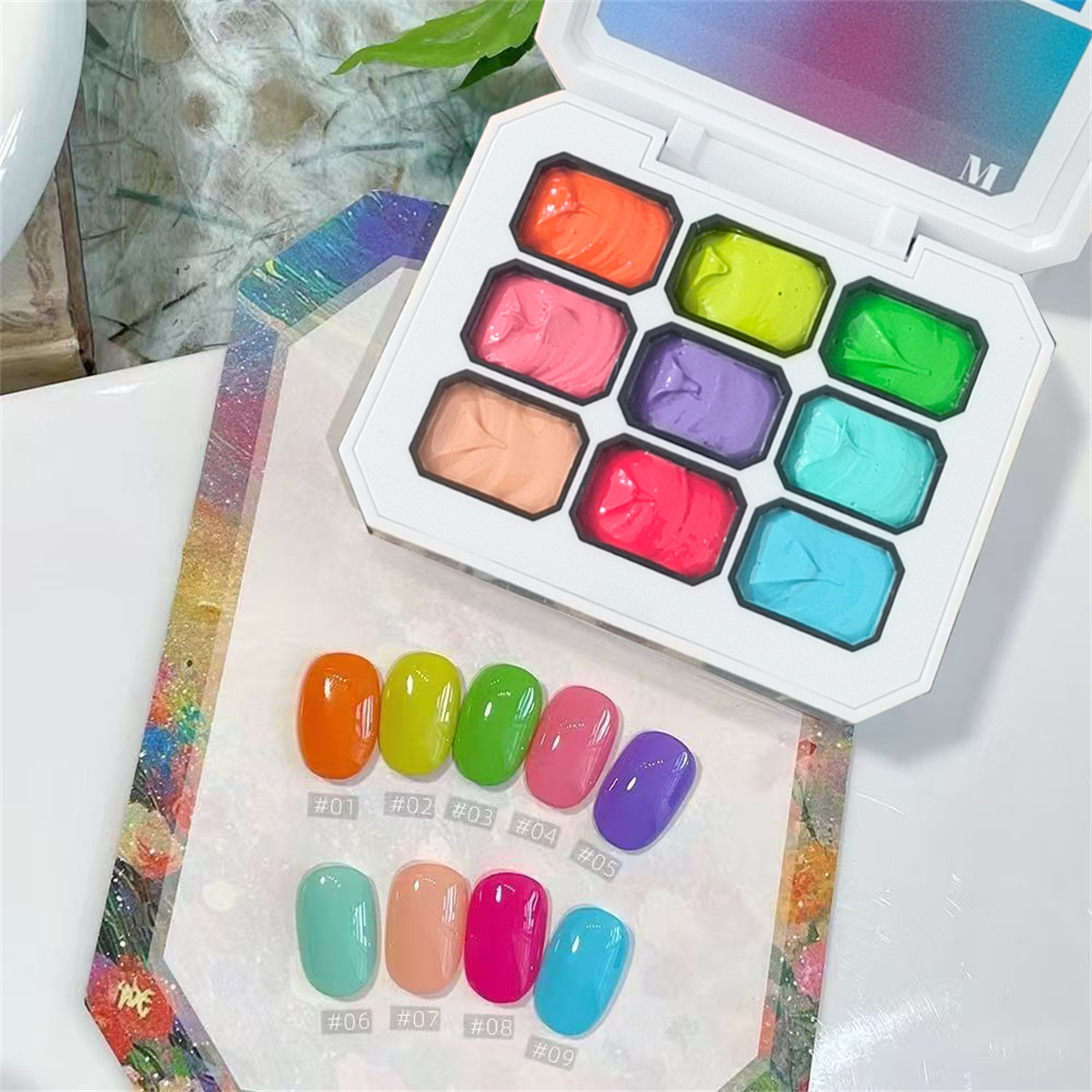 1pc 9-color Solid Nail Polish  - Resin Art Gel review and price