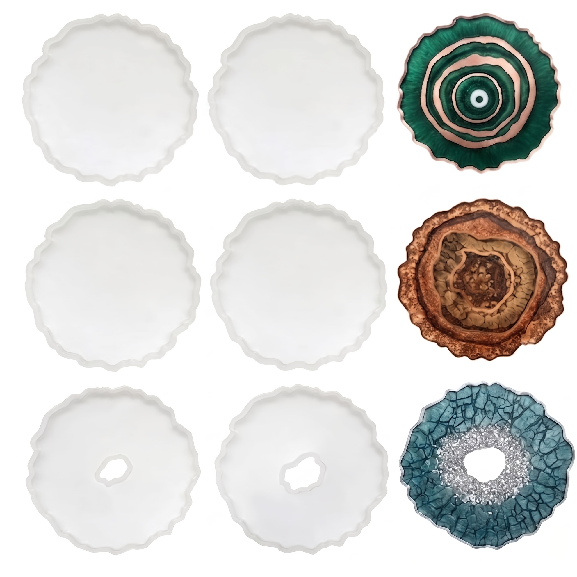 6pcs Irregular Agate Geode Coa - Resin Art Geode review and price
