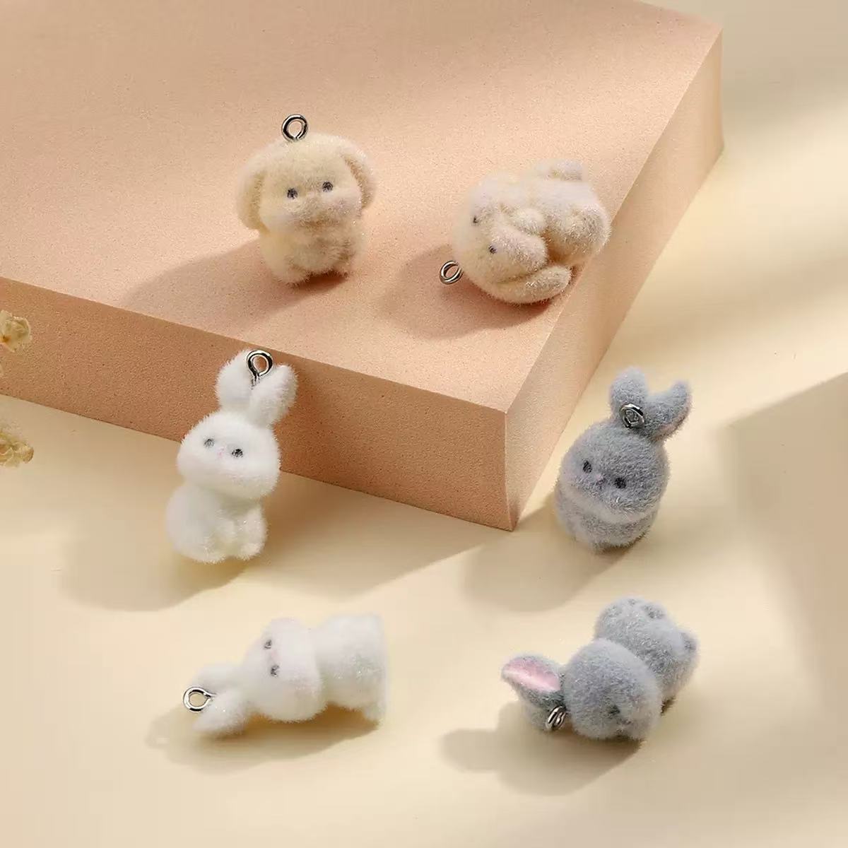 10pcs Flocking Little Rabbit R - Resin Art Engagement review and price