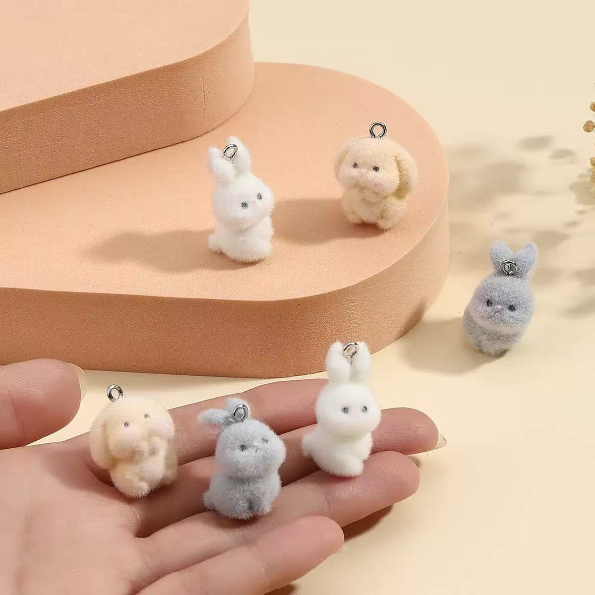 10pcs Flocking Little Rabbit R - Resin Art Engagement review and price